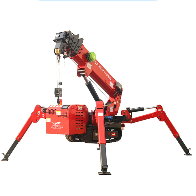 1 Ton 3 Ton 5 Ton 8 Ton Hydraulic Spider Crane Telescopic Boom Mini Folding Construction Crane