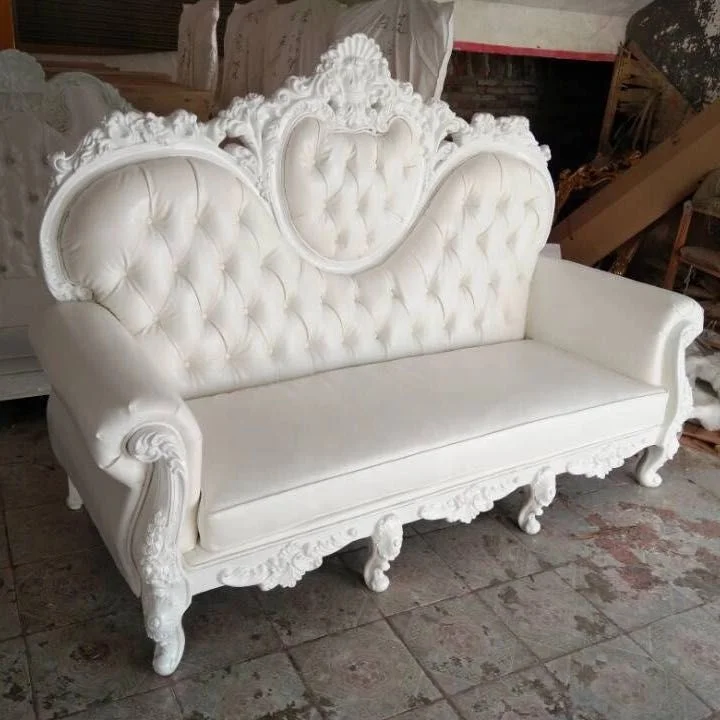 Classy european double seat royal wedding throne chair queen sofa chairs