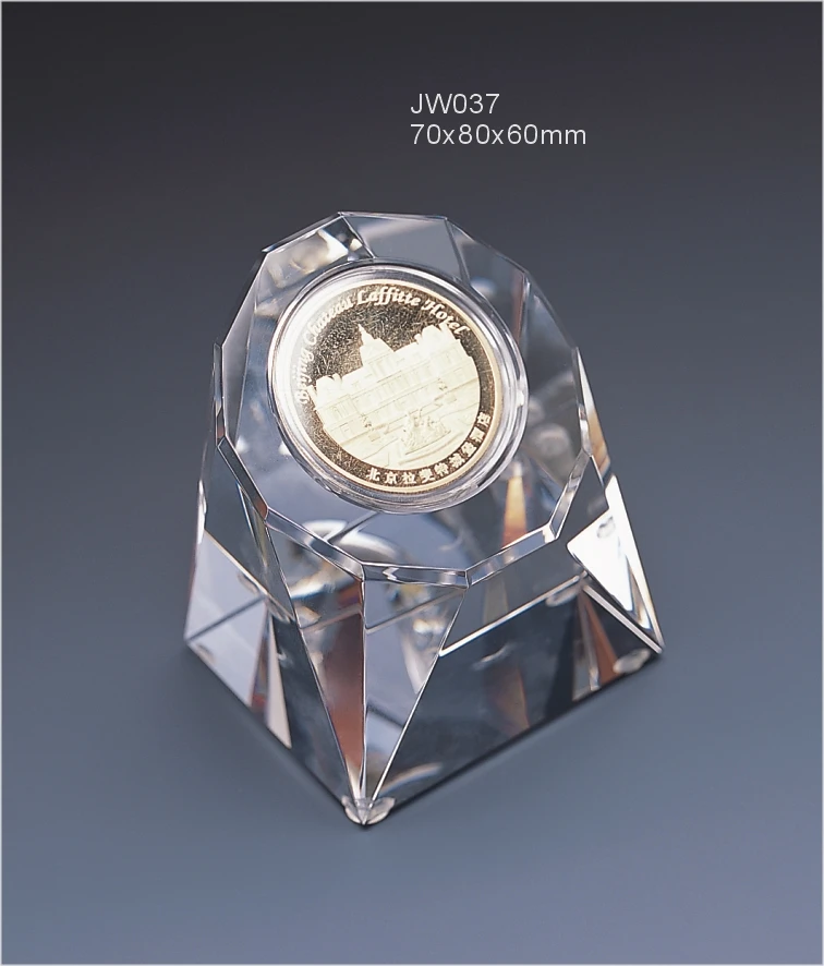 Crystal trophy plate 3D laser engraving