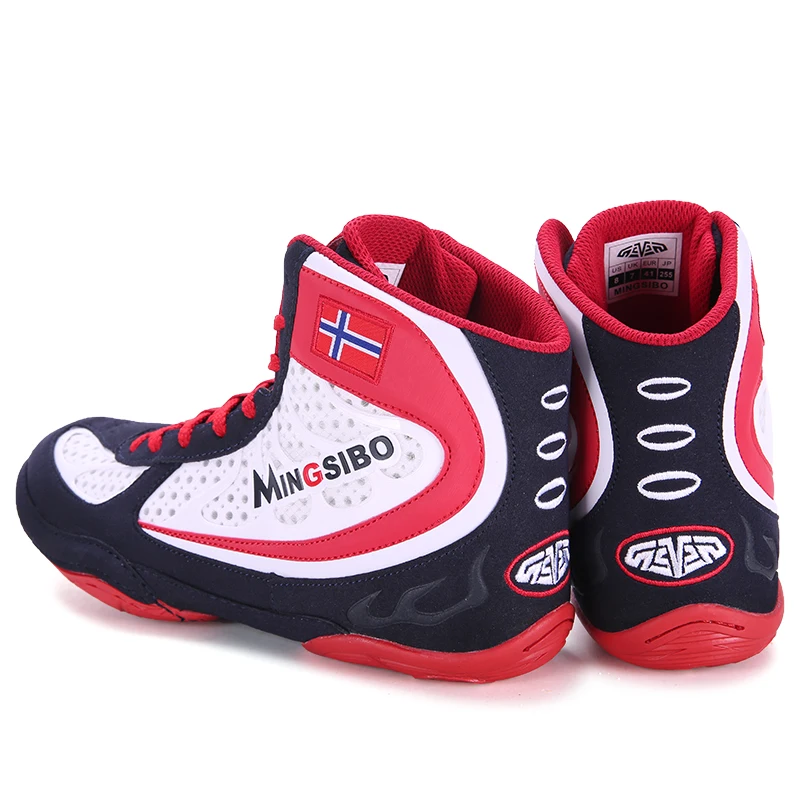 Wholesale Custom Professional High Top Sport Boots Gym Bodybuilding Boxing Shoes For