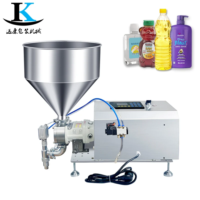 YK Pneumatic Lipstick Cosmetic Lotion Honey Rotor Pump desktop Semi Automatic Filling Machine Price