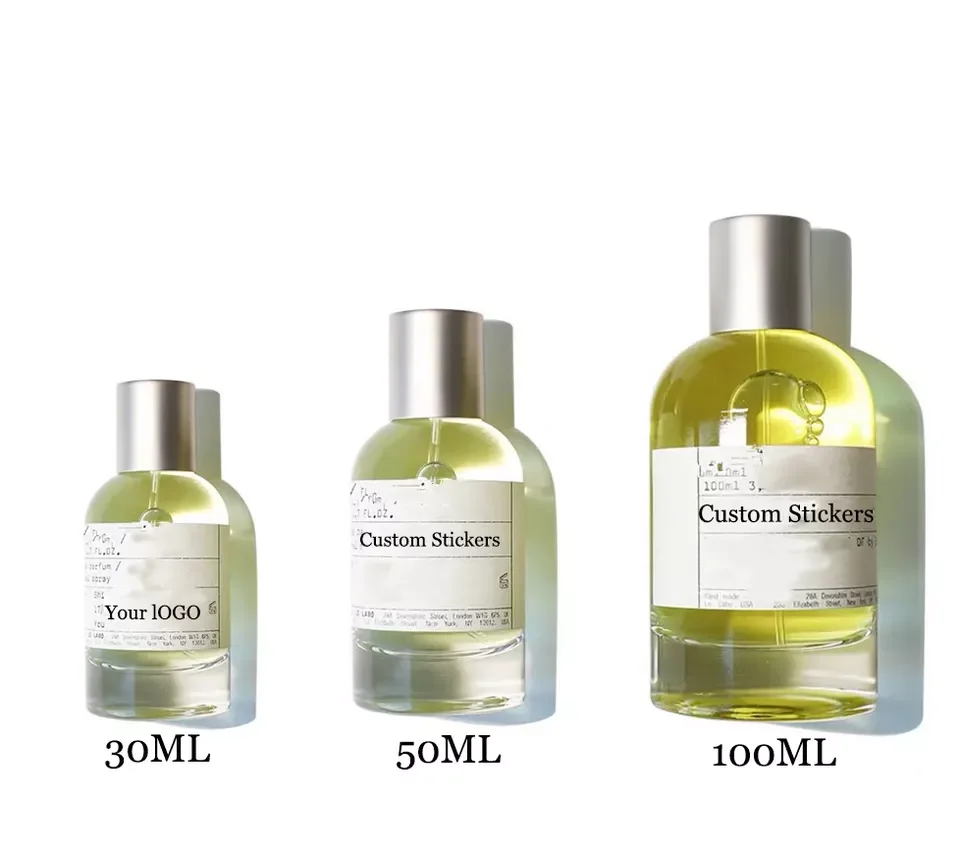 Custom Round Empty Clear Fragrance Glass Perfume Bottle 30ml 50ml 100ml Perfume Spray Glass Bottles with Cap