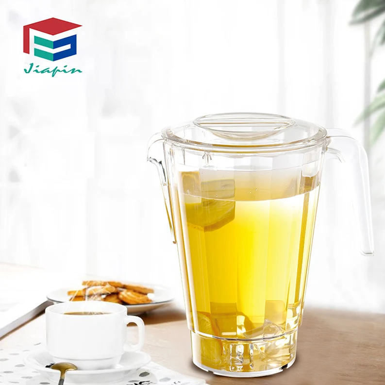 Restaurant and Canteen use 1500ml  Plastic Stackable Pitcher with lid PC Beer jug for wholesale