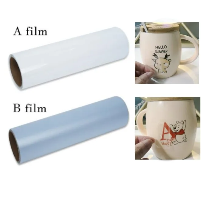 High Quality 30cmx 100m White Clear Roll UV Dtf AB Film for UV Dtf Printer Laminate Sticker