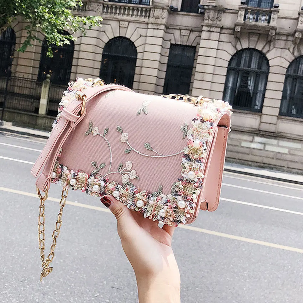 Wholesale Small Square Flower, Shoulder Handbags For Women Shoulder Bag/