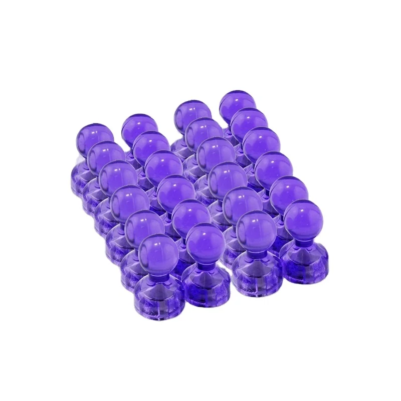 super Chinese factory manufacture Transparent different color durable magnetic push pin for Education Whiteboard Office Fridge