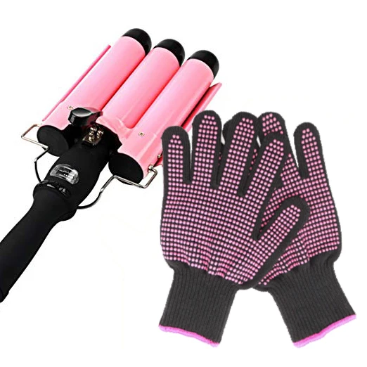 Gloves For Hair Styling 482F Heat Resistant Double-sided Silica gel PVC Coating Safety Work Gloves