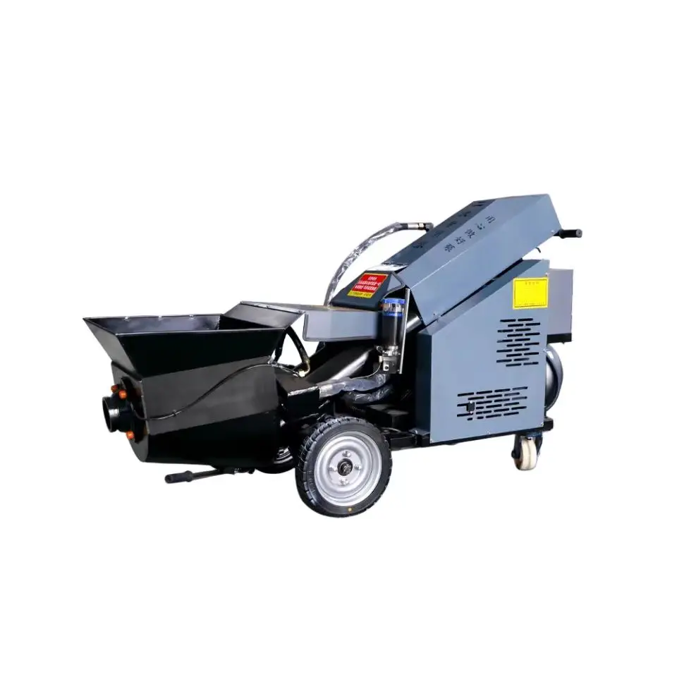 Small Diesel Engine Concrete Pump Cement Mortar Conveying Pump For Pouring Use Portable Mini Concrete Pumping Machine