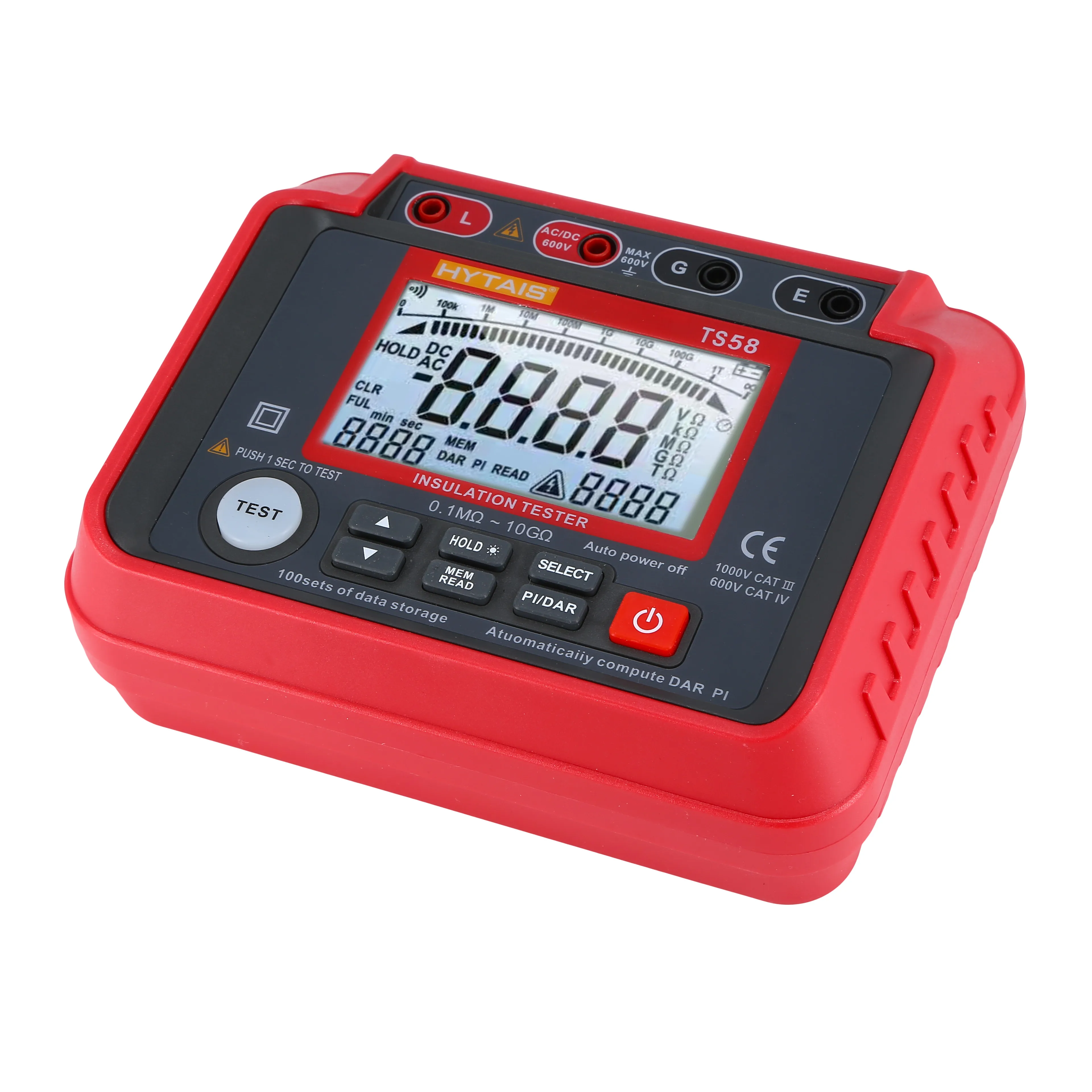 2022 newest 1000V insulation tester megger TS85 Factory Price Handheld High Voltage Ohm Meters