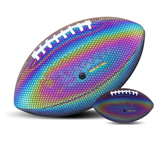 2021 свет со встроенной камерой записи флэш-памяти в темное время суток футбол светящиеся светоотражающие Футбол голографическая футбольный мяч