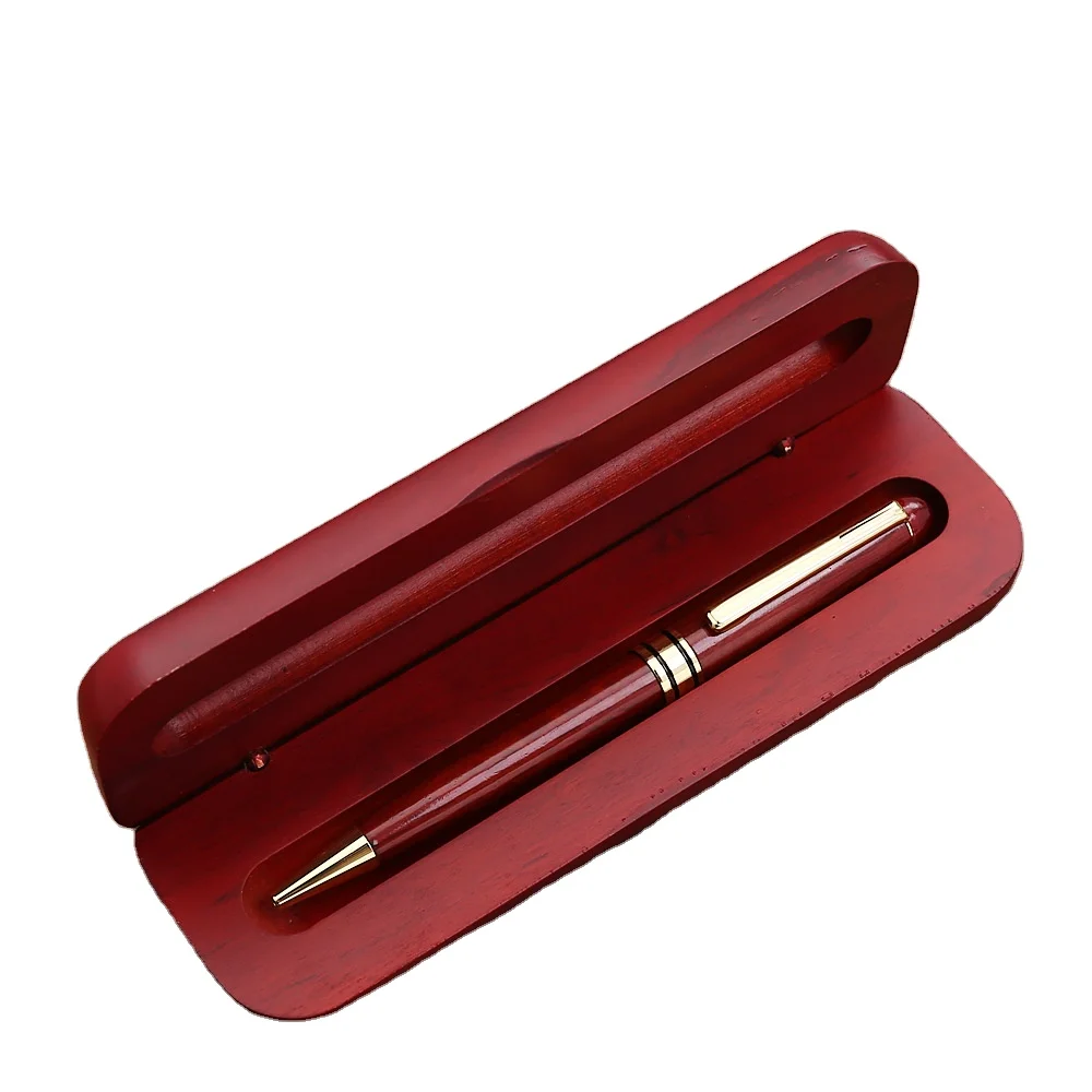 Best selling  Pens Engraved Rosewood Wood Ballpoint Gift Pen and Matching Wood Box.