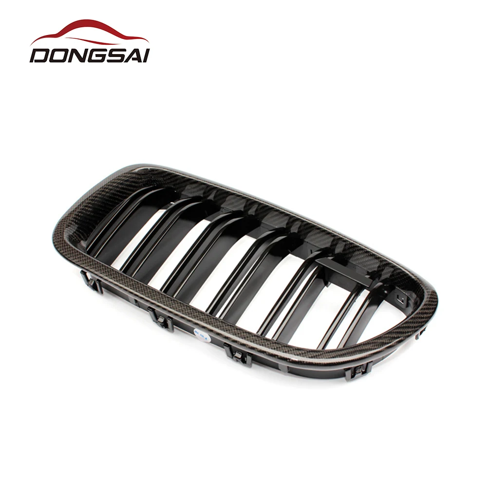  Двойная решетка из углеродного волокна + ABS гриль для BMW 5 серии F10/F11/F18 2010-2017 Автомобильная