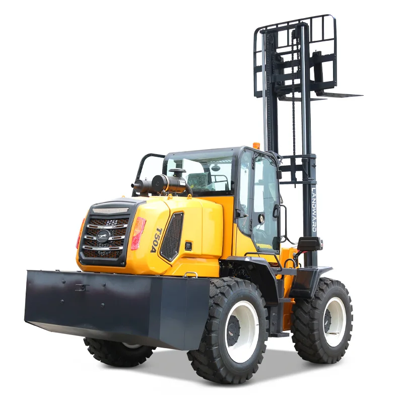 Diesel 4WD Off-Road Forklift Lifting And Handling 4WD All-Terrain Forklift EPA Euro 5 Certification