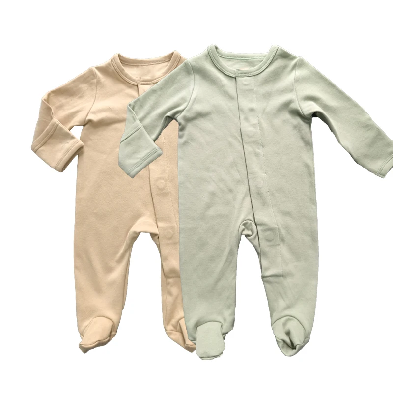 magnetic button bodysuit cotton baby onesie long sleeve footie baby clothes newborn magnetic baby rompers footie