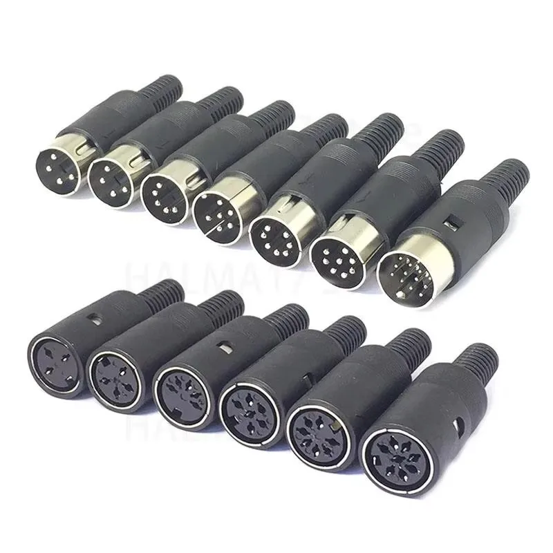 3 4 5 6 7 8 Pin Adapter DIN Wire Male Female Connector Plug Socket Jack Solder Keyboard Extension Cable J17