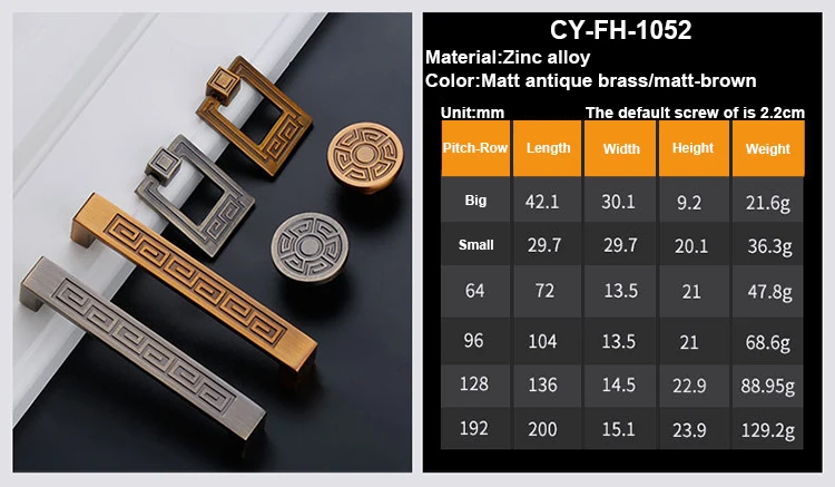 Wholesale Chinese Classical Traditional Style Vintage Antique Bronze Zinc Alloy Kitchen Cabinet Drawer Carved Handles