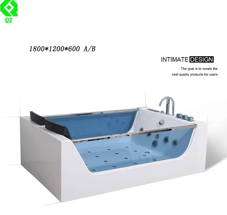 Modern Relax 2-Person Acrylic Freestanding Whirlpool Bathtub round Oval Design for Villas