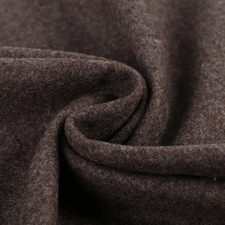Soft  Cheap Double Faced Wool   Plain  100% Wool  Fabric For Clothing Coat
