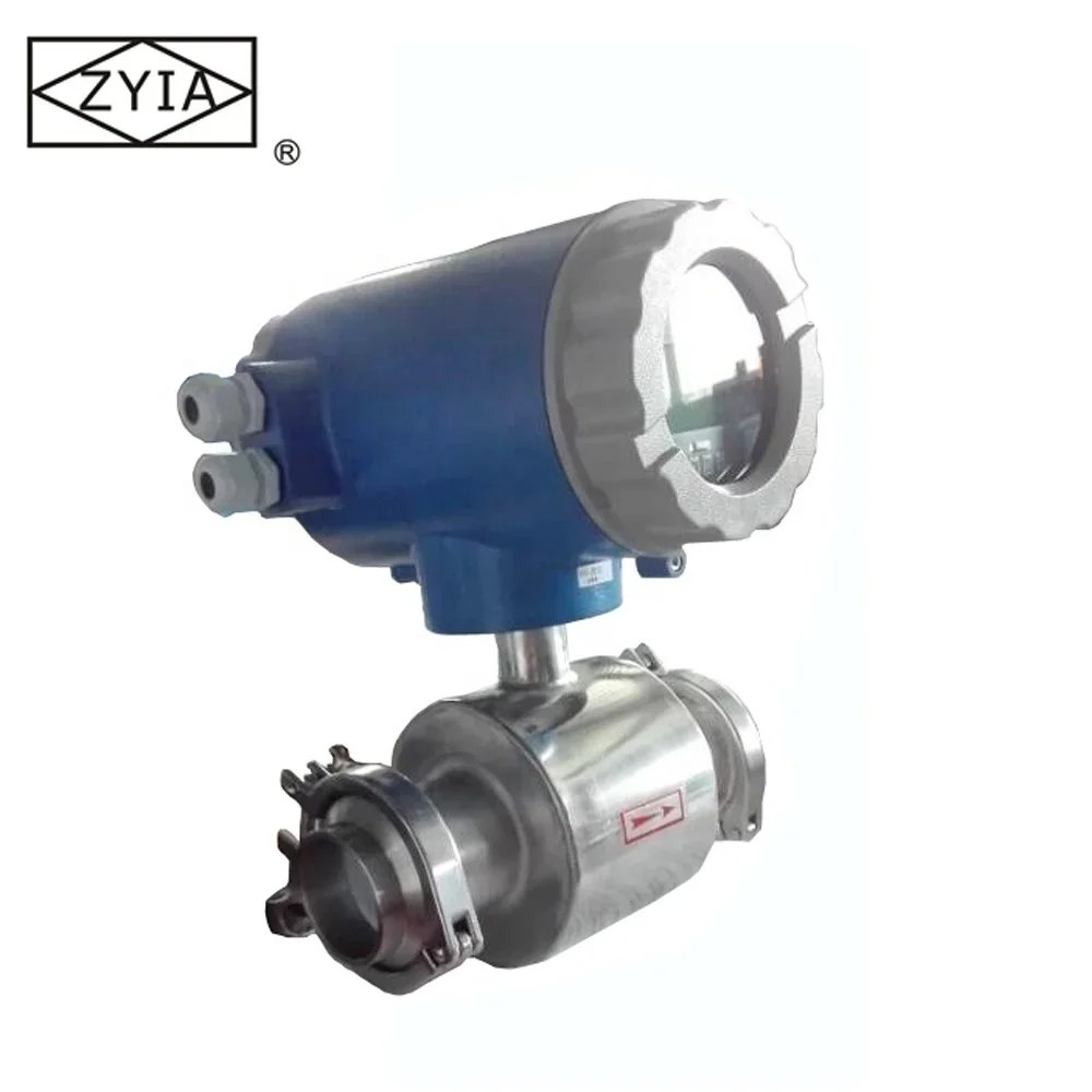 Pipe 50mm low cost stainless steel sanitary milk flow meter  ,magnetic remote 485 flowmeter,liquid flow meter