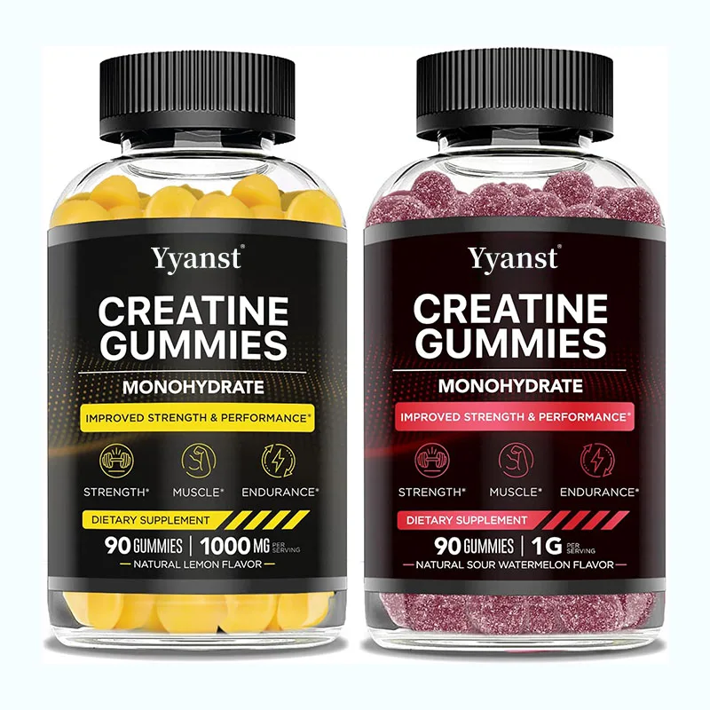 Private Label Natural Creatine Monohydrate Gummies Man And Women Muscle Building Supplements PreWorkout