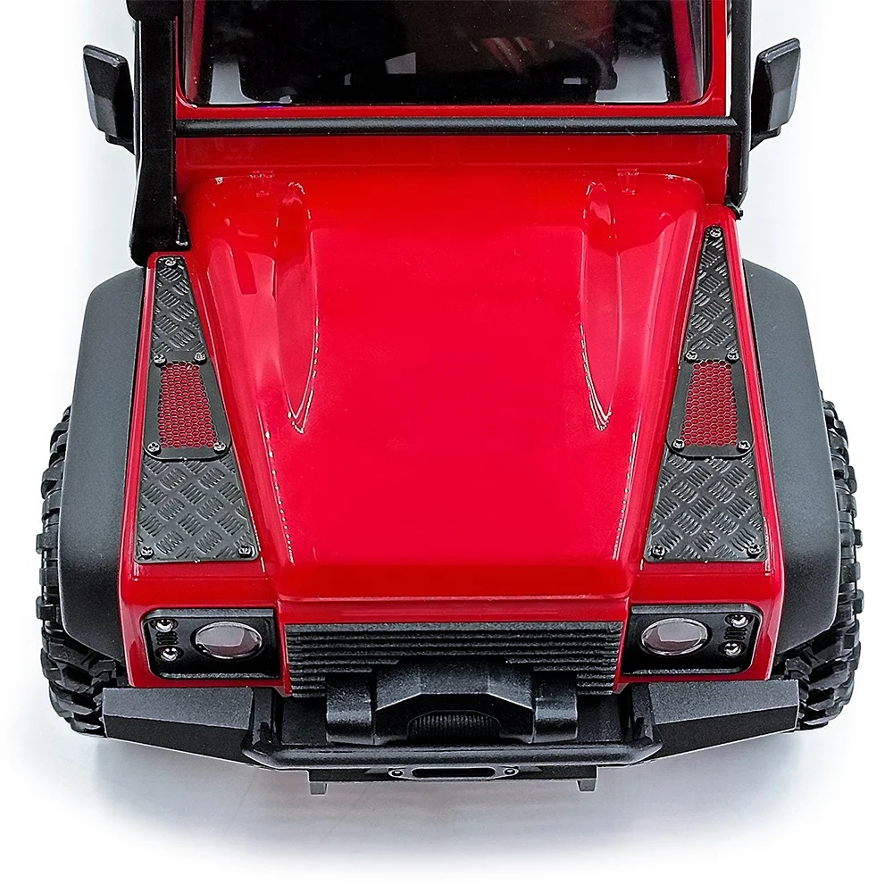 Advanced Metal Skid Plate Side Skirt Intake Grille Trim Tail Door Anti-Scratch Plate for 1/18 RC TRX4M Defender Spare Parts