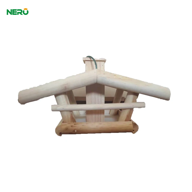 
New Handmade Hanging Wooden &bamboo Outdoor Wild bird feeder 