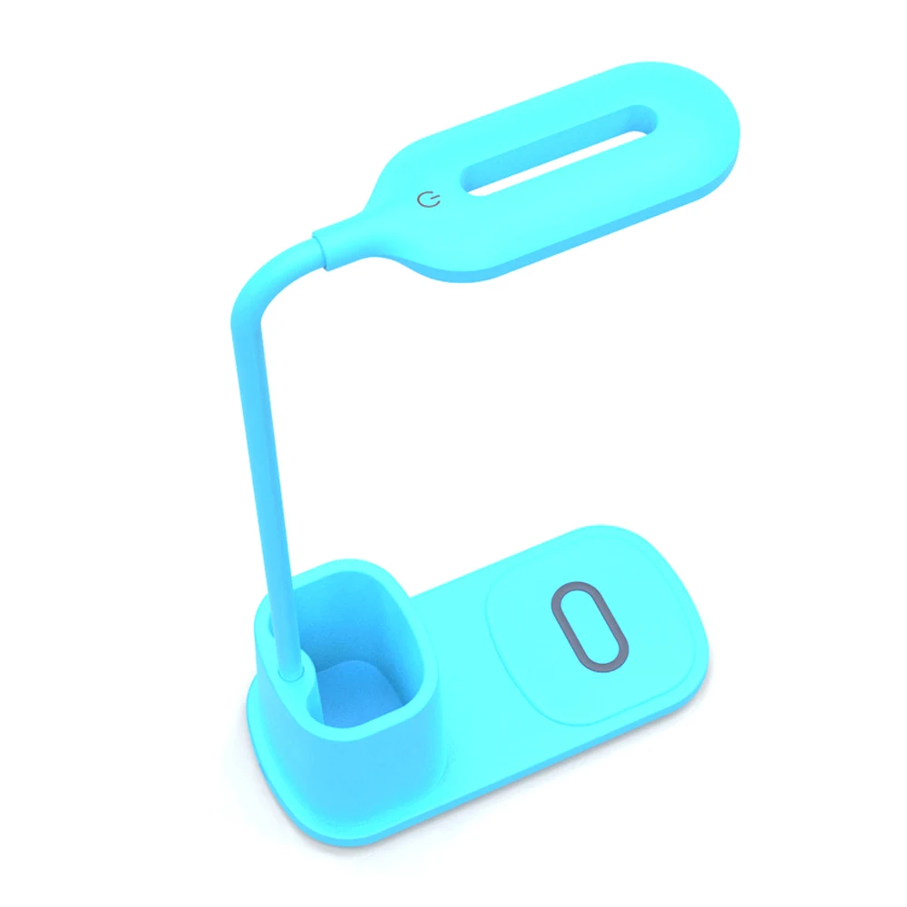 
2021 Popular Type-C Desk LED Office School Desk Lamp White Wireless Charger 