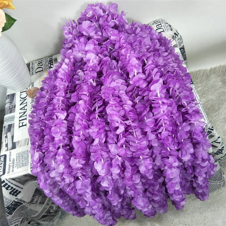 Low Price  U-3090 Artificial Silk Wisteria Hanging Flower String Vine Garland For Wedding  Decoration