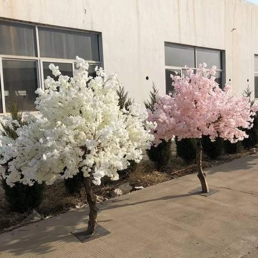 JQSLH139 Customized Wedding 3ft Artificial Plant Tree White Sakura Cherry Blossom Tree Centerpiece