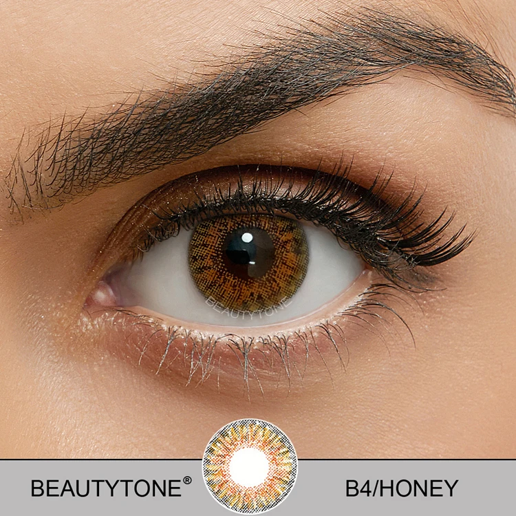 Контактные линзы BeautyTone смешанные мед свежий стиль естественный цвет для повседневного использования цветные контактные большого размера