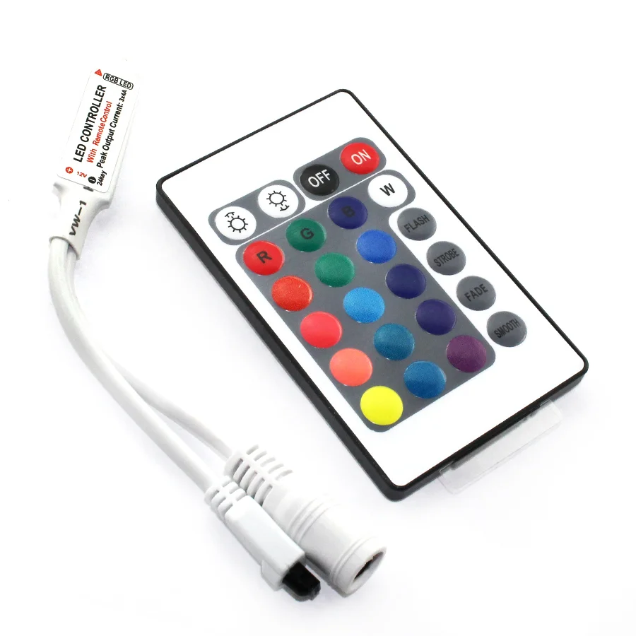 24keys RGB IR Remote Led Strip Light Controller for RGB led strip light