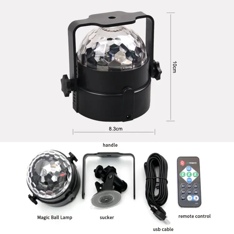 Bluetooth Music LED Crystal Magic Ball 9-color Stage Voice Control Party Light Decoration Home Atmosphere Lighting
