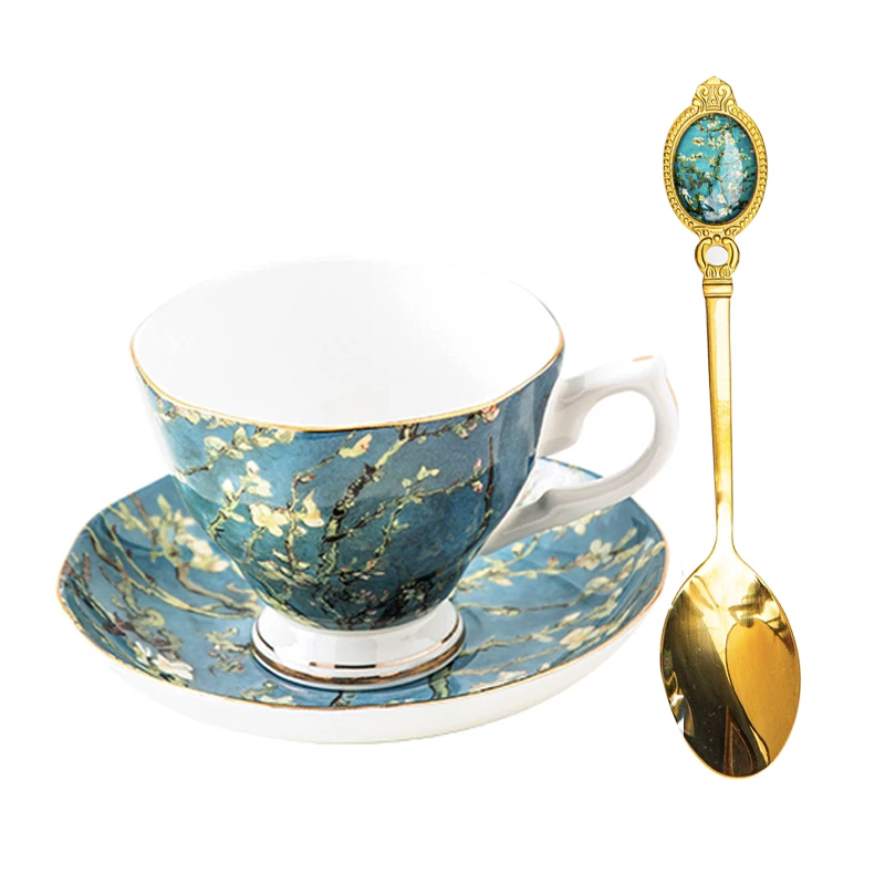 Awalong wholesale porcelain cups bone china coffee cup and saucer set