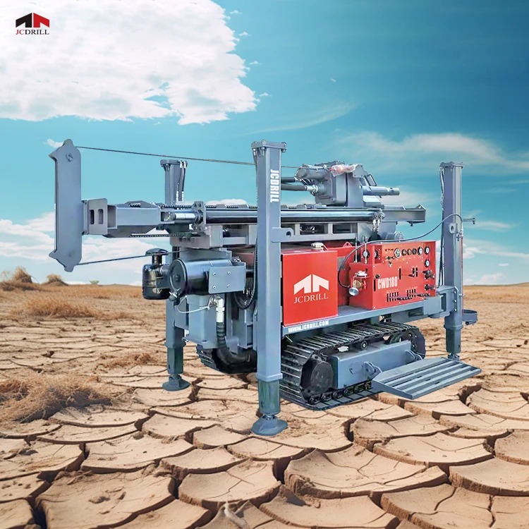 Hydraulic System Crawler Mounted Portable Drilling Machine For Water Well With Air Leg On Sale