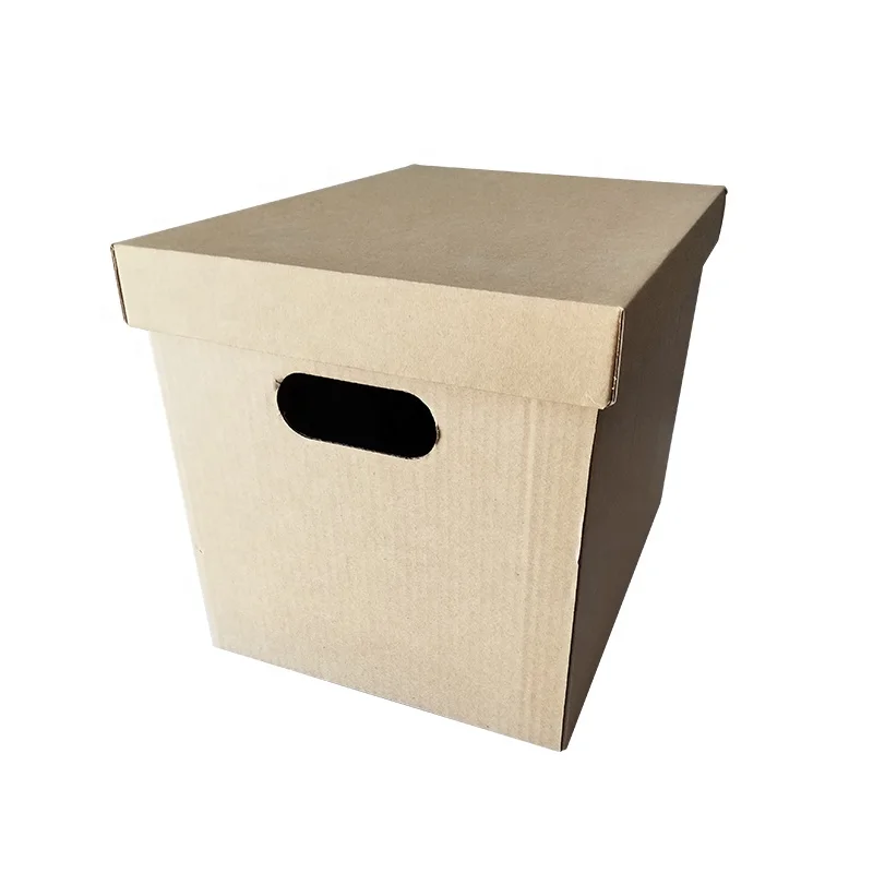 ZY Packaging office File Storage Boxes Standard Assembly cartons Lift-off Lid packaging box for Letters Legal report brown boxes
