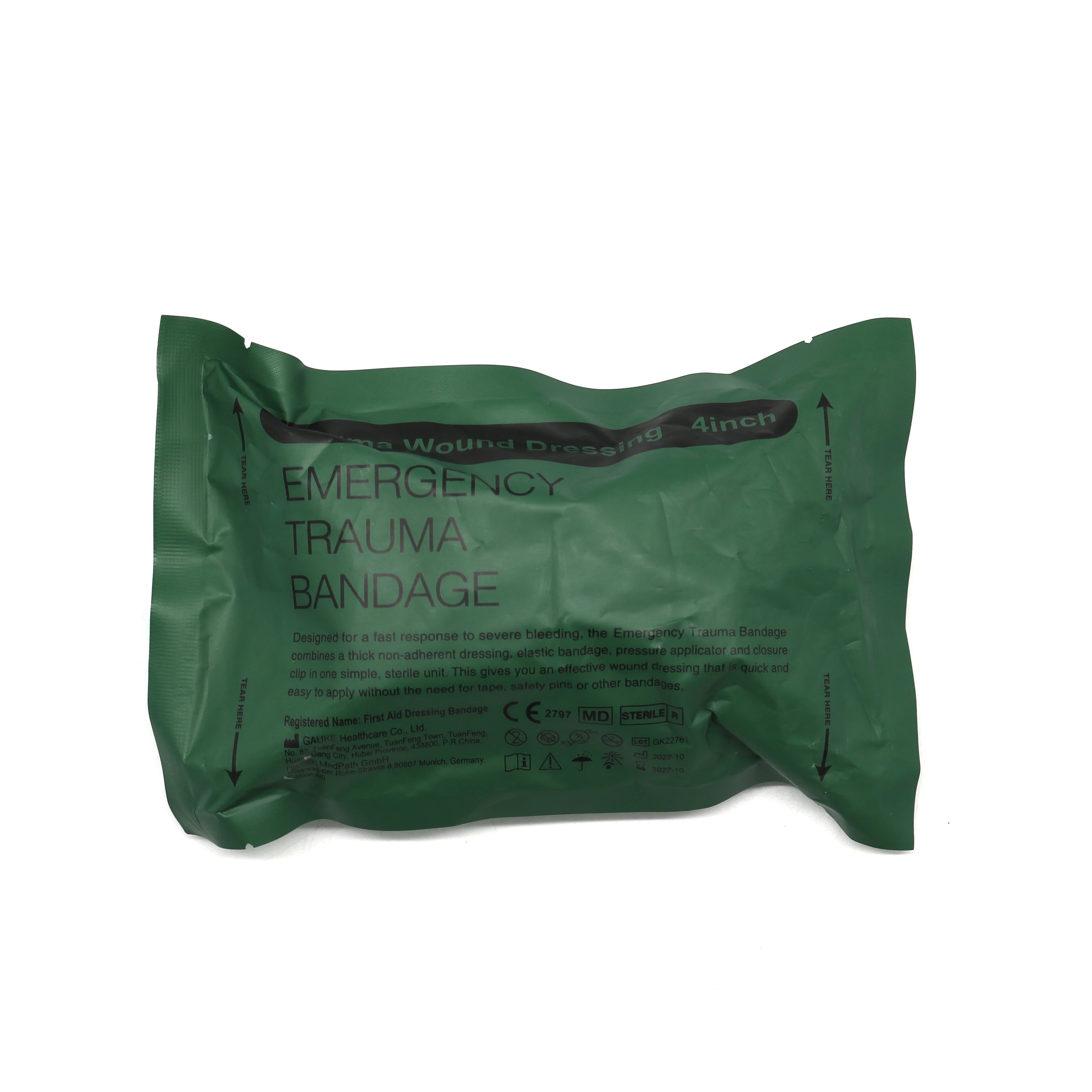 4/6 inch wound care trauma dressing israeli bandage for blood bleeding control