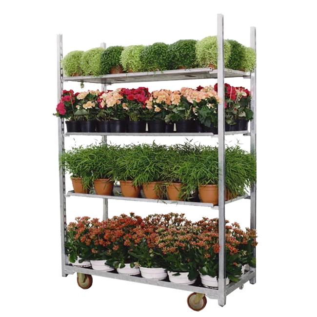 Greenhouse and garden flower trolley cart factory price