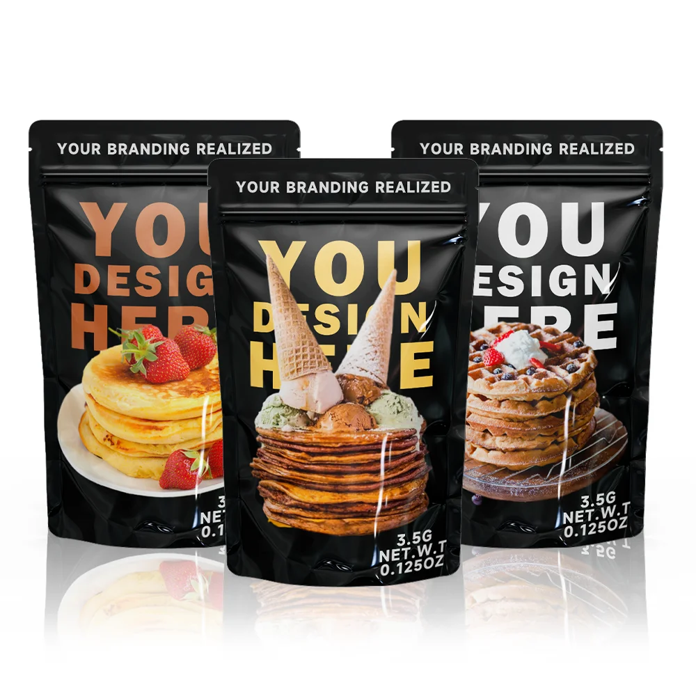 Resealable Matte Black Package Stand Up Pouch Aluminum Foil Packaging Zip Lock Bag Doypack Mylar Storage Food Bags