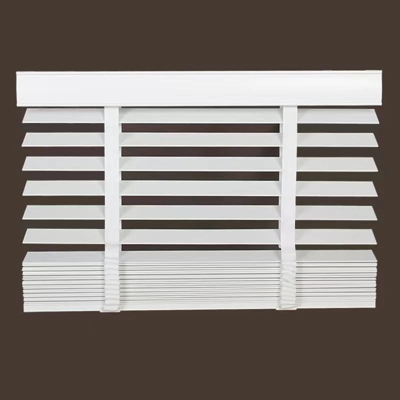 Hot Sales PVC Roller Shutters Window Shades blinds Wood Slats 2' Cordless Faux Wood Venetian blinds