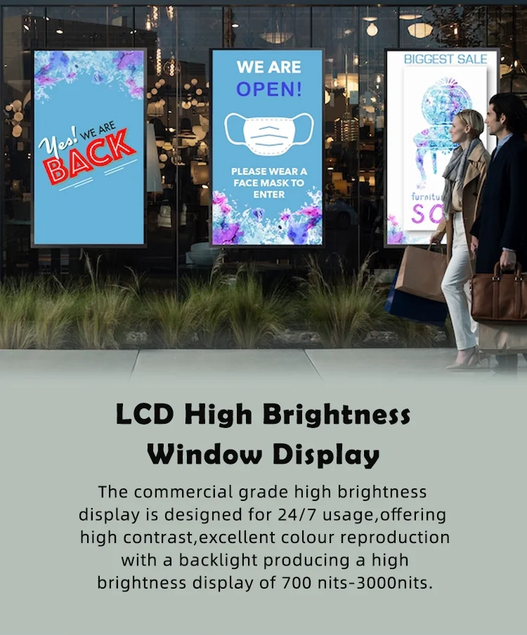 window facing display