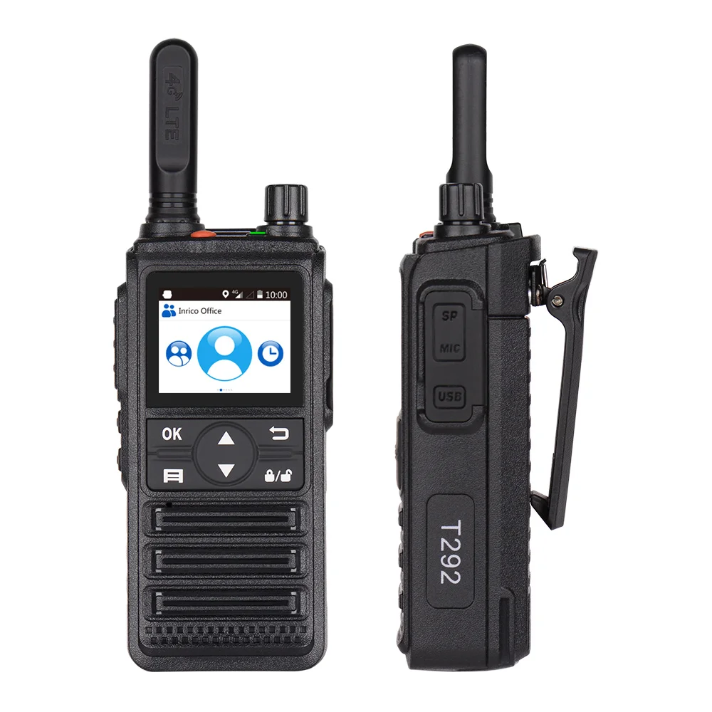 Рация Inrico T292, 2G/3G/4G, sim-карта, двусторонняя радиосвязь, рация с экраном