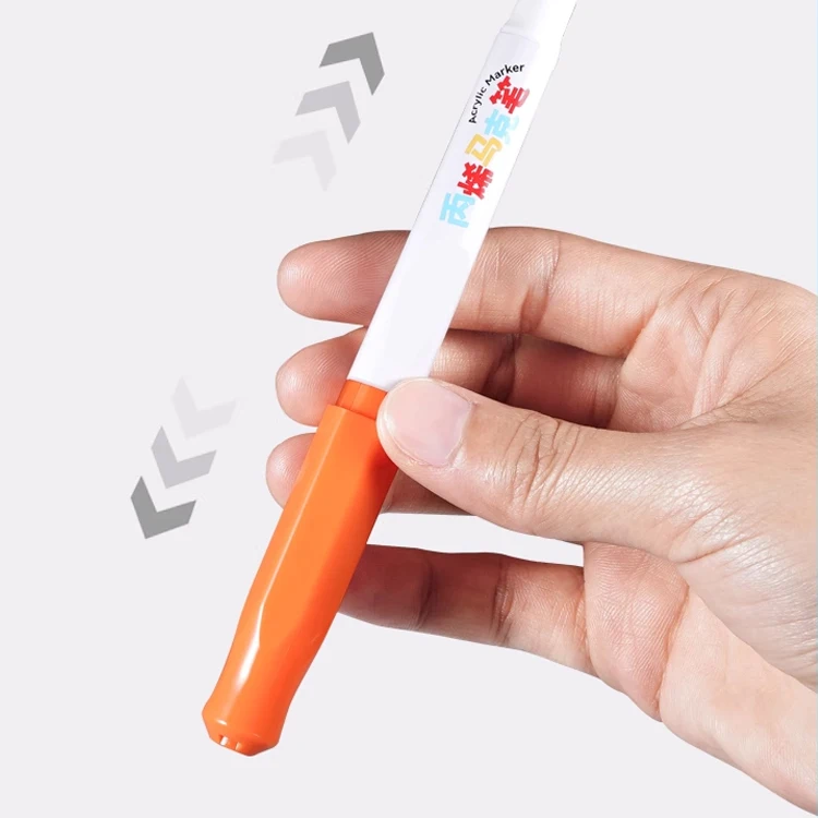 2024 straight liquid marker set 24 Colors soft head brush tip acrylic paint Marker Pen for DIY art Drawing wholesale