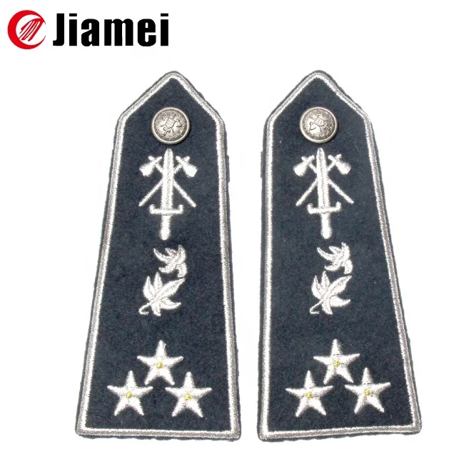 Cheap Security Guard Badges OEM Silver Security Pattern Epaulette