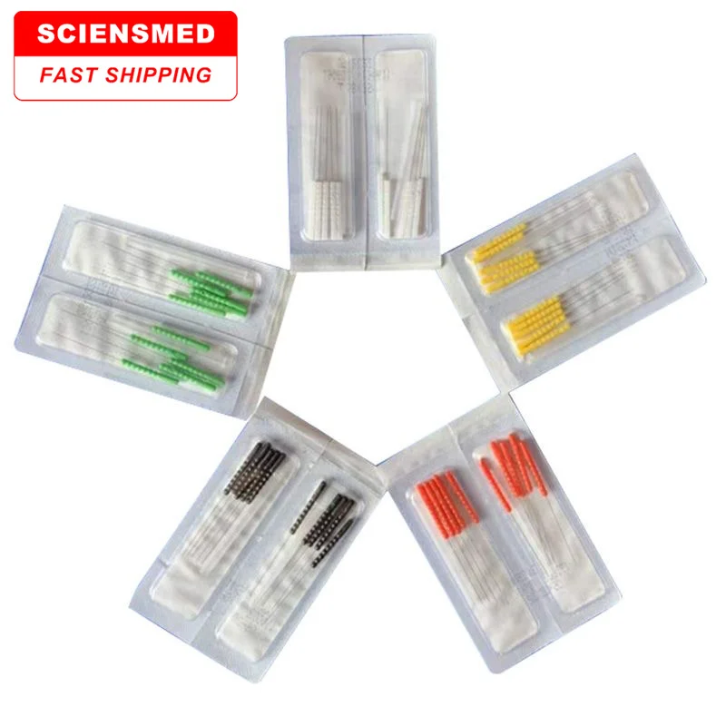 Colored plastic handle Disposable Facial Cosmetic acupuncture needles