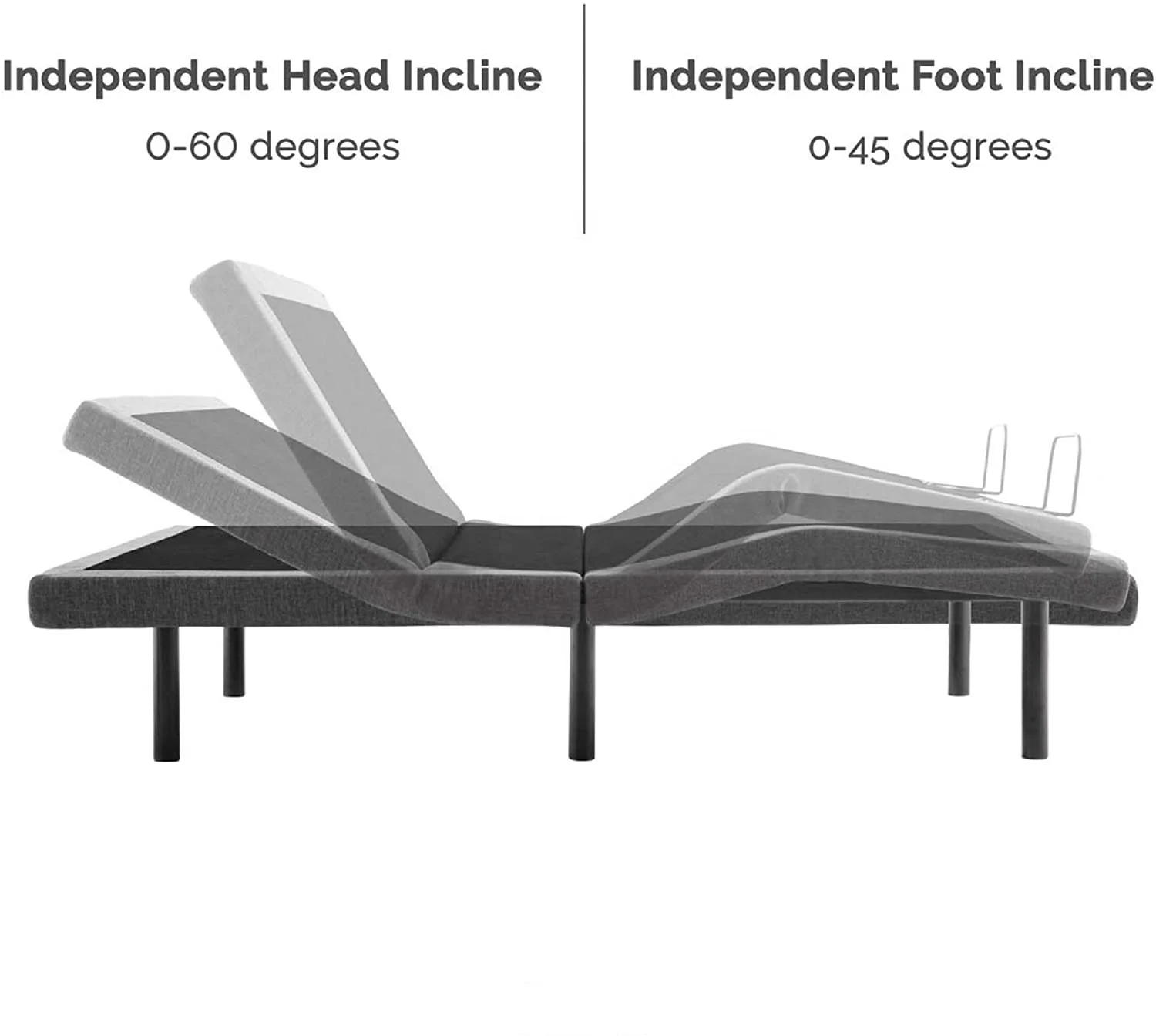 electric Adjustable Bed Base with 12 Inch Memory Foam Hybrid Mattress - Queen
