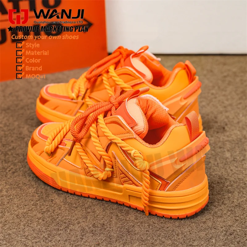 Stock Wholesale Bulk Order High Quality Leisure Comfort Non-Slip Thick Sole Height-Increasing Casual Mens Sneakers Sports Shoes