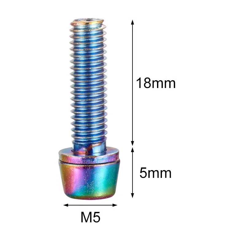 Wholesale Colored Bicycle Motorcycle Titanium Body Bolt Hex Anodized Titanium Surgical Alloy Screw For Ktm Nmax