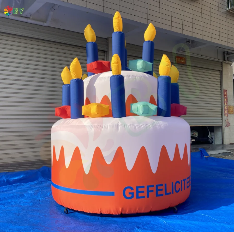BOYAN Giant 10ft Inflatable Birthday Cake Balloon for Party