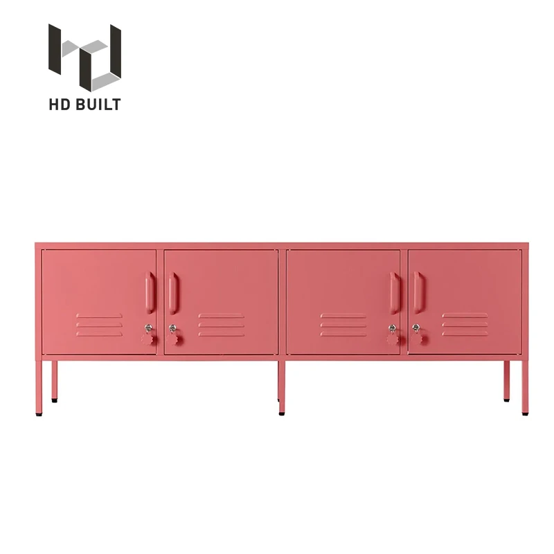 Home furniture Living Room modern colorful steel TV cabinet metal living room storage cabinet swing Door Cabinet