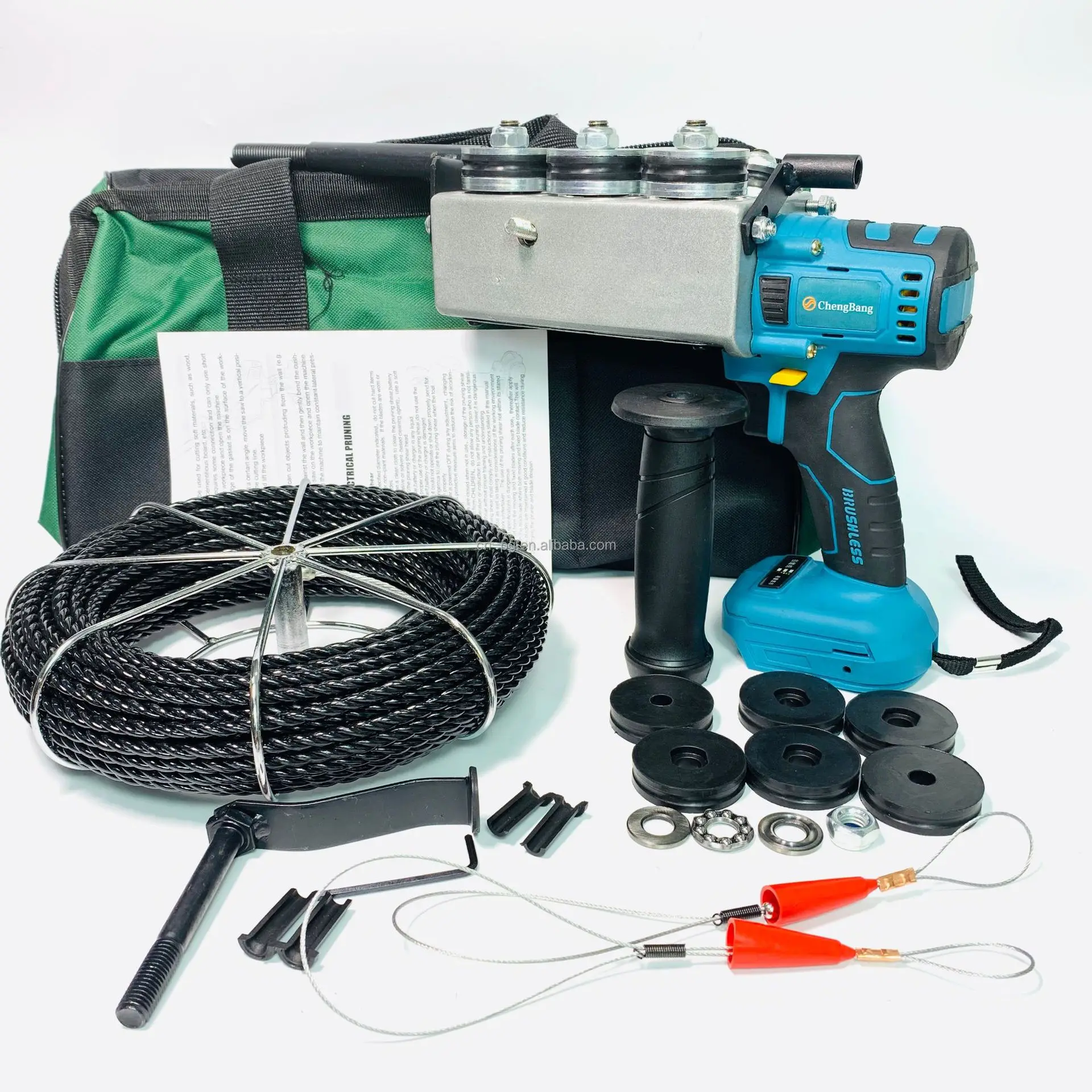 New lithium cordless stringing machine cable automatic wall lead wire electric rechargeable threading machine for electrician